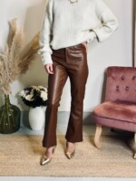 Pantalon Simili Cuir Chocolat